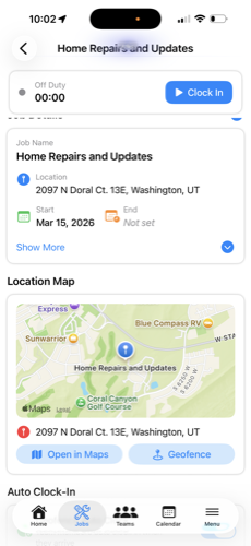 Job Detail with Map